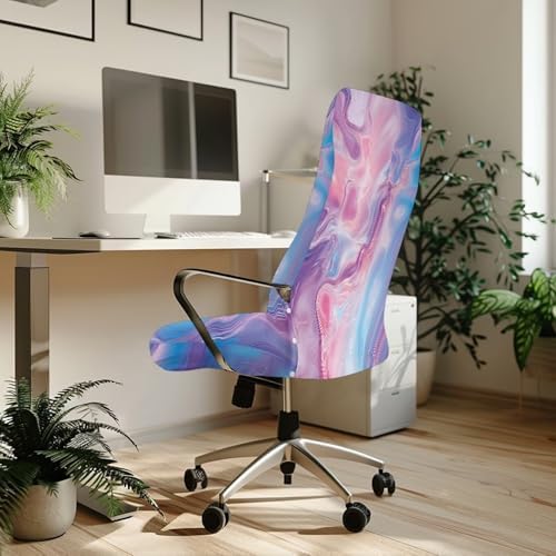 Wanyint Mabrle Pink Blue Office Chair Cover
