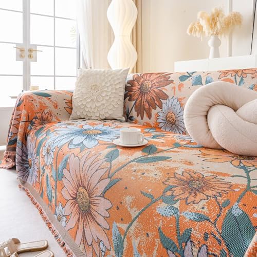 VClife Aesthetic Sofa Cover with Tassel Design