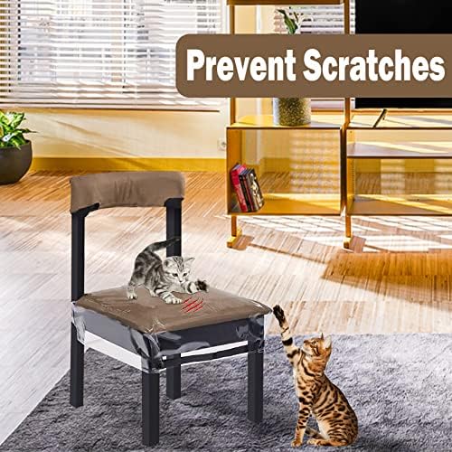 2 Pack Clear PVC Chair Covers for Dining Room Protection