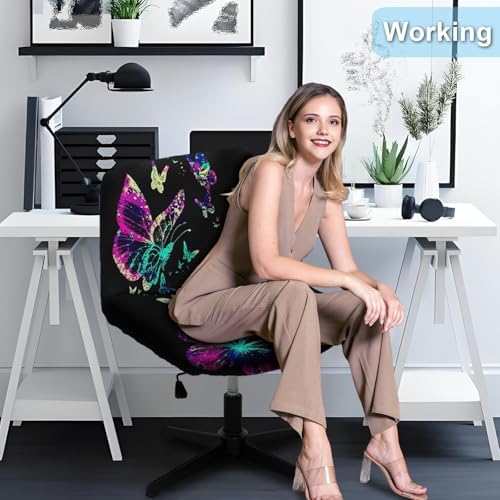 Criss Cross Chair Cover for Mid-Back Office Chairs