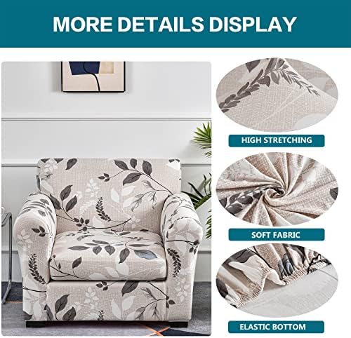 KRFOONN 2 Piece Sofa Slipcover with Elastic Bottom for Living Room