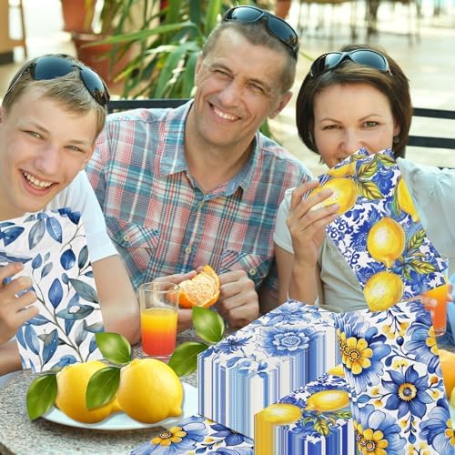 Hakoti Capri Lemon Themed Napkins 40Pcs Set