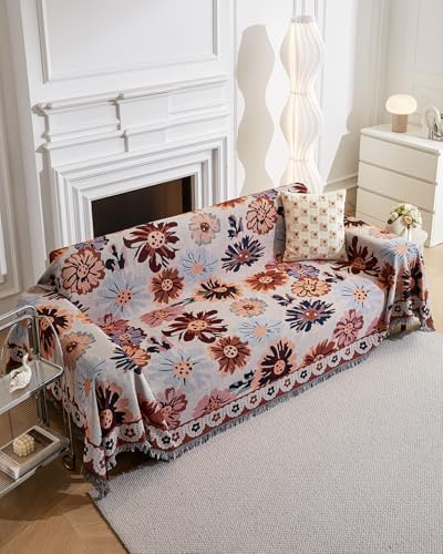 AIVIA Couch Cover Sheet Blanket for 3 Cushion Sofa
