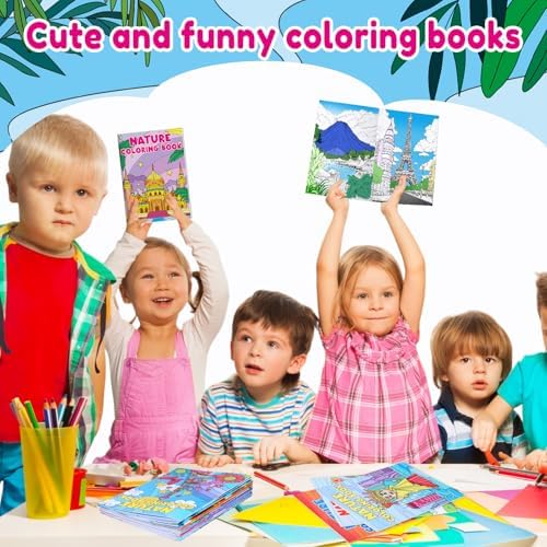 72 Pcs Landscape Coloring Book for Adults