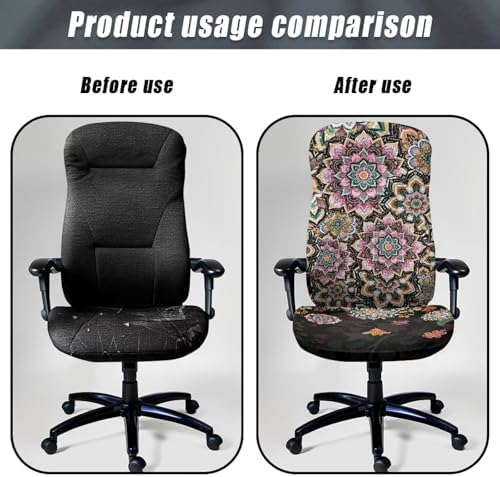 Talayituse Boho Mandala Chair Cover for Office Desk Chair