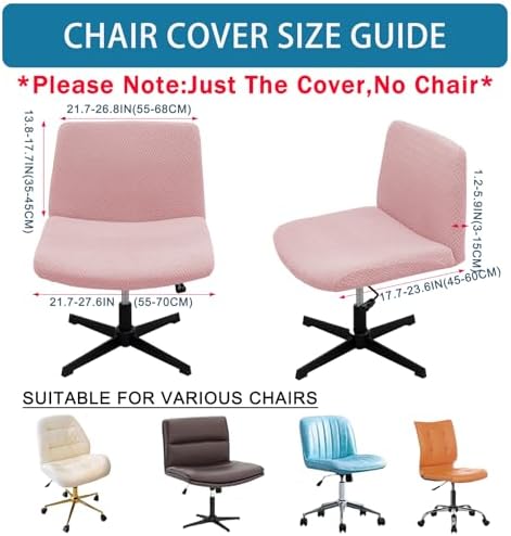 Pink Vanity Chair Cover - Waterproof and Stretchy Slipcover