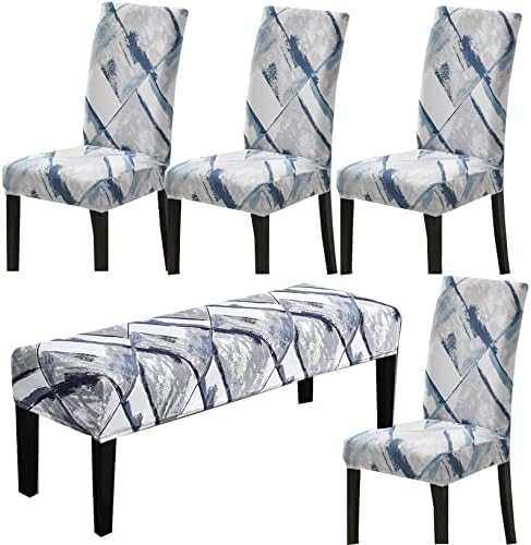 HAPPYDOG Stretch Chair Covers 4PCS Set with Bench Cover Winter