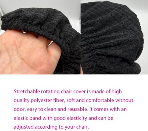 4 Pcs Stretchable Rotating Chair Cover for Office Chairs