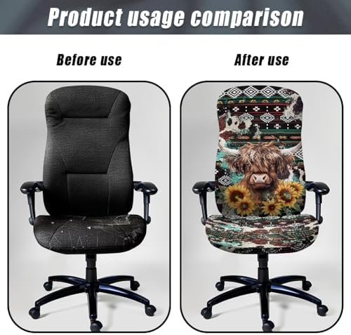 Garucesta Aztec Sunflower Office Chair Cover