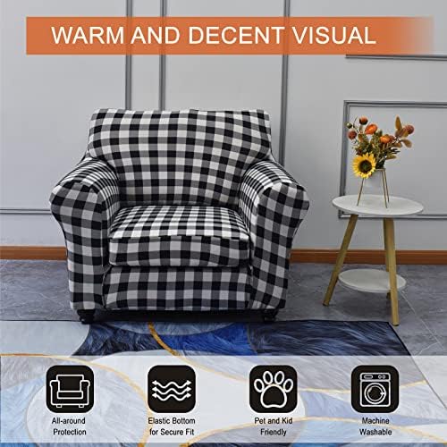 NILUOH 2-Piece Stretch Armchair Slipcover with Cushion Cover
