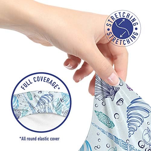 Ambesonne Nautical Office Chair Slipcover with Sea Shell Pattern