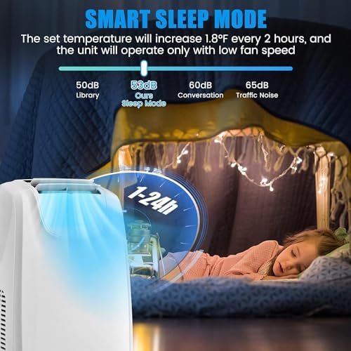 GOFLAME 11500 BTU Portable AC with Dehumidifier and Fan