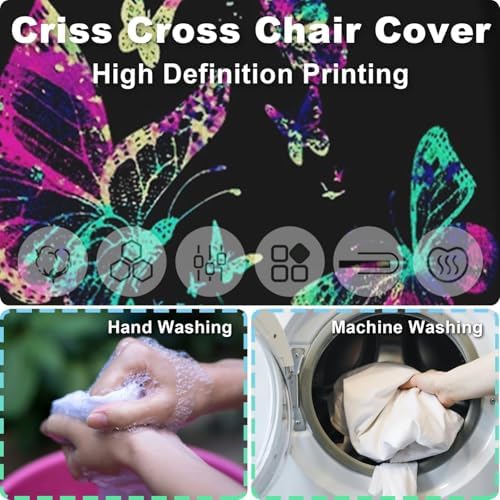 Criss Cross Chair Cover for Mid-Back Office Chairs