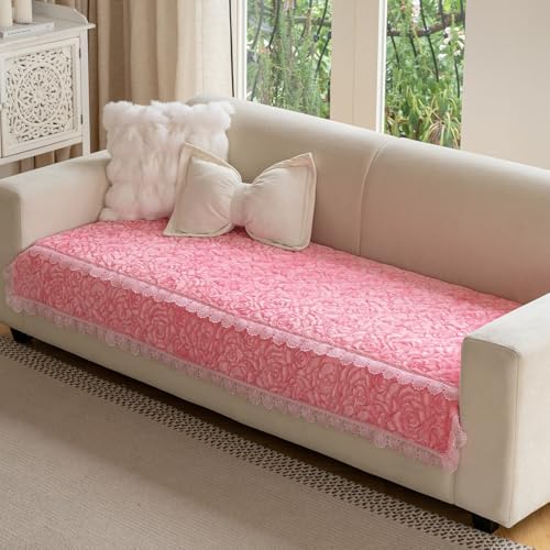 Pink Rose Pattern Sofa Slipcover 355X60
