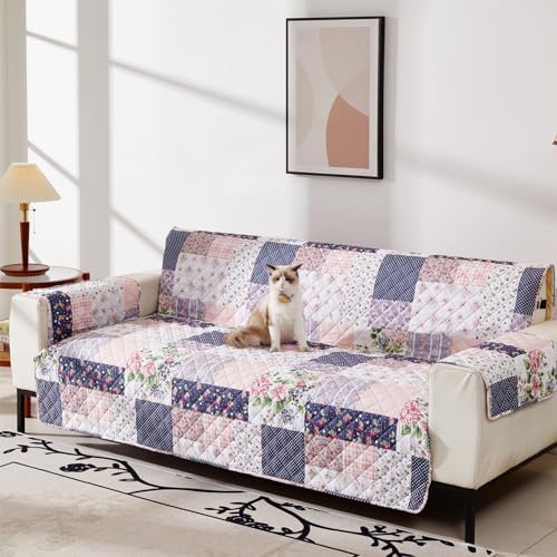 EVENHUG Reversible Sofa Cover 3 Seat Pink Purple