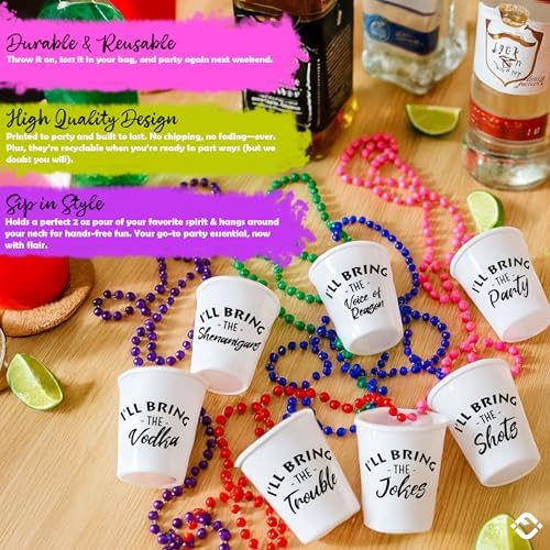 Funky Junque 15 Pack Shot Glass Necklace Bundle