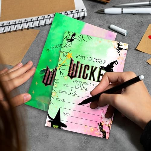 Wicked Good Time Birthday Party Invitations 20-Pack with Envelopes