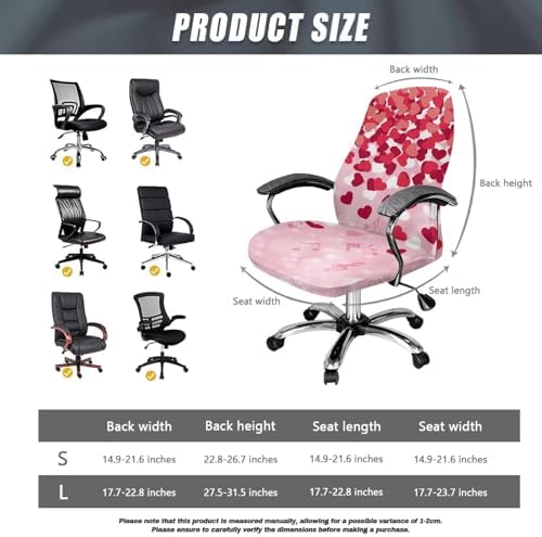 Valentines Day Boss Chair Slipcover Love Red White Pink Musical Notes