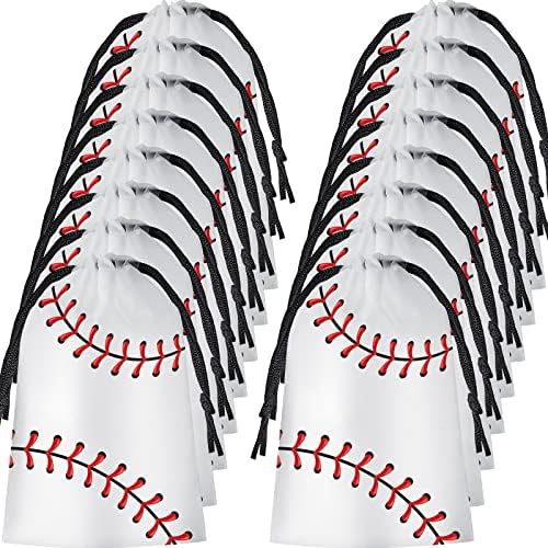 Flutesan 50 Pack 6x8 Inch Drawstring Baseball Bags