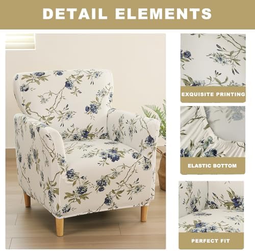 GOSTADY Printed Armchair Slipcover with Stretch Fit 1-Piece Cover