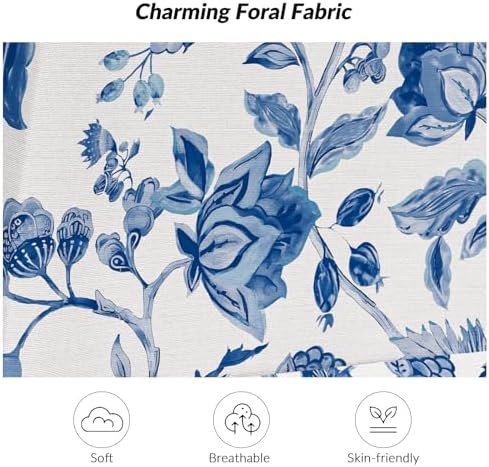 HULALA Home Accent Chair with Washable Floral Slipcover