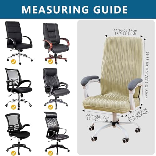 Doottoo Office Chair Covers with Zipper Beige