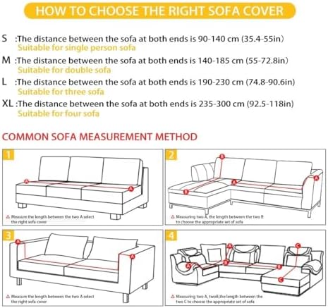 Wanzuoeng Cow Print Sofa Covers with Elastic Straps and Non-Slip Design