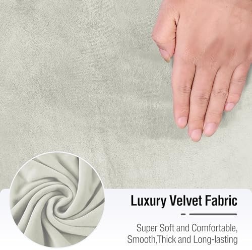 ALIECOM Velvet L Shape Sofa Cover for Living Room