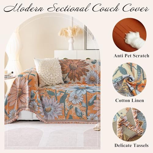 VClife Aesthetic Sofa Cover with Tassel Design