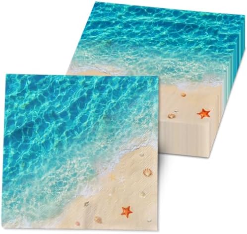 Nautical Beach Napkins 40Pcs Ocean Themed Party Decor