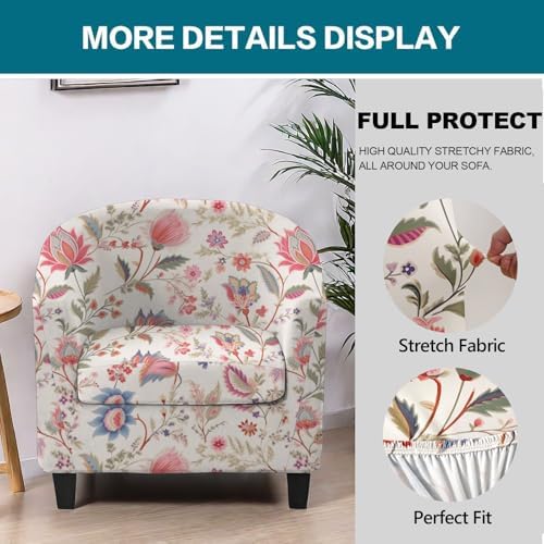 KRFOONN 2 Piece Stretch Club Chair Slipcover
