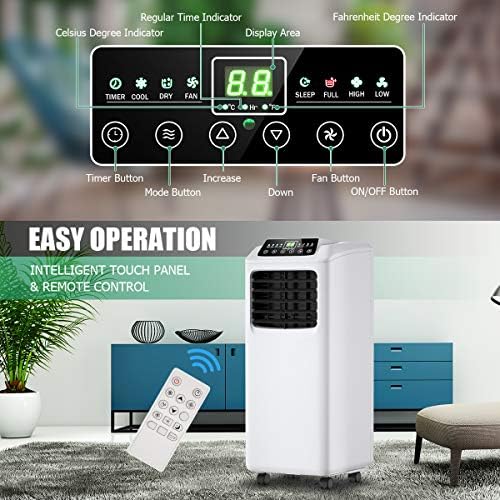 Toolsempire 8000BTU Portable AC with Dehumidifier and Fan Remote Control