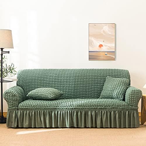 Qubjus Stretch Sofa Slipcover with Elastic Bottom and Skirt