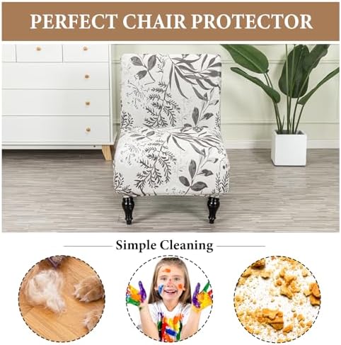FUANGUI Armless Chair Cover Slipcover for Living Room