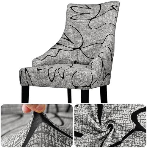 Lellen Wingback Chair Covers with Pattern - 2PCS Reusable Slipcovers