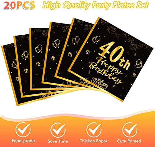 41Pcs 40th Birthday Party Decor Supplies Set