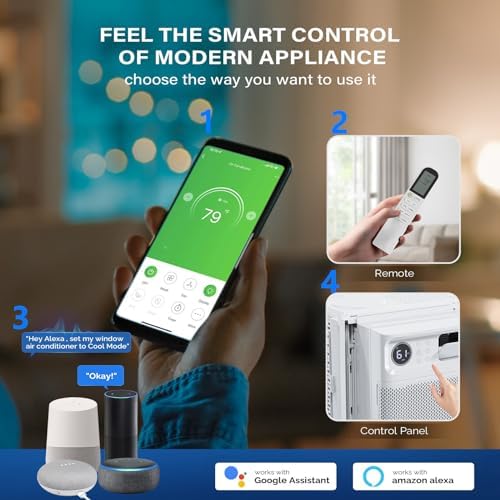 Bonnlo 8000 BTU Inverter Window AC with WiFi and Voice Control