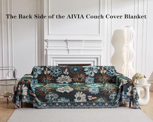 AIVIA Couch Cover Sheet Blanket for 3 Cushion Sofa