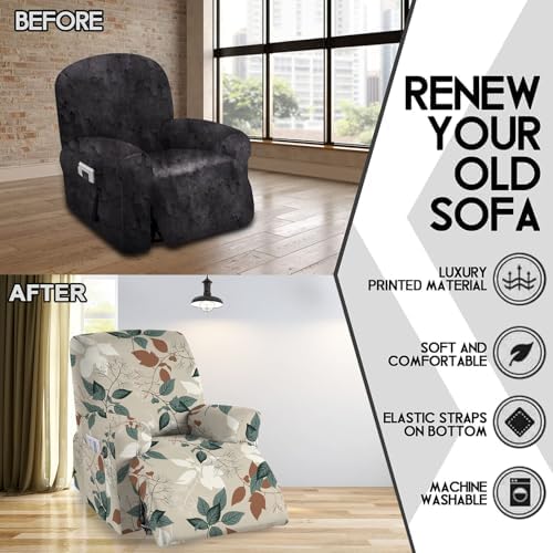CRFATOP Stretch Recliner Slipcover 4 Piece for Living Room