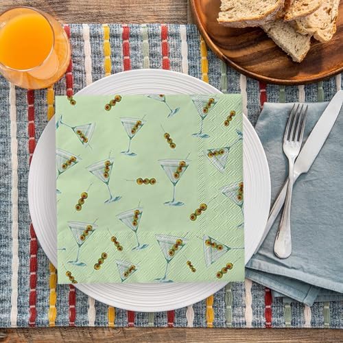 Martini Themed Birthday Napkins 50 Count