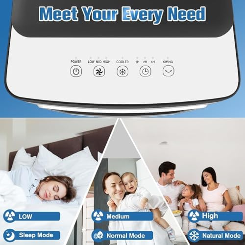2024 Upgraded Portable Air Conditioner with 3 Gallon Water Tank