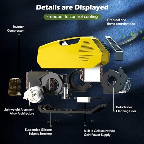 Pluralla Portable AC 2380BTU Rapid Cooling Yellow