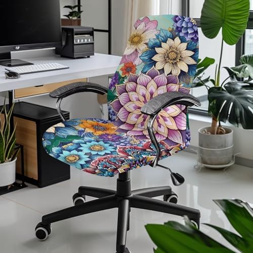 Garucesta Stretchable Office Chair Slipcover with Elastic Edge