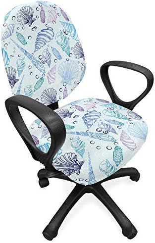 Ambesonne Nautical Office Chair Slipcover with Sea Shell Pattern