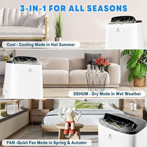 14000 BTU Portable AC with Cooling Dehumidifier Fan