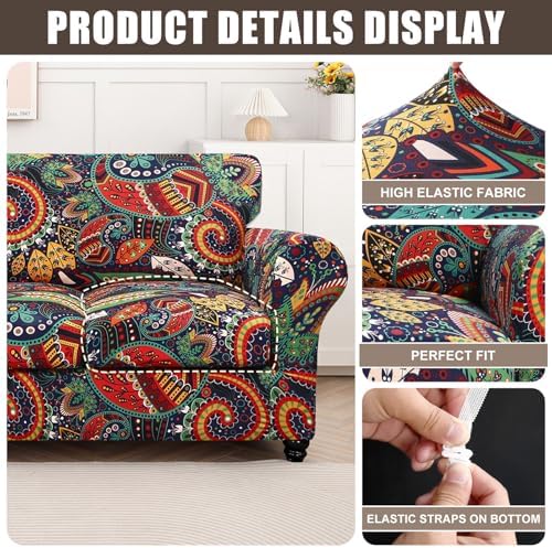 SearchI 2 Piece Armchair Slipcover with Cushion Cover 1