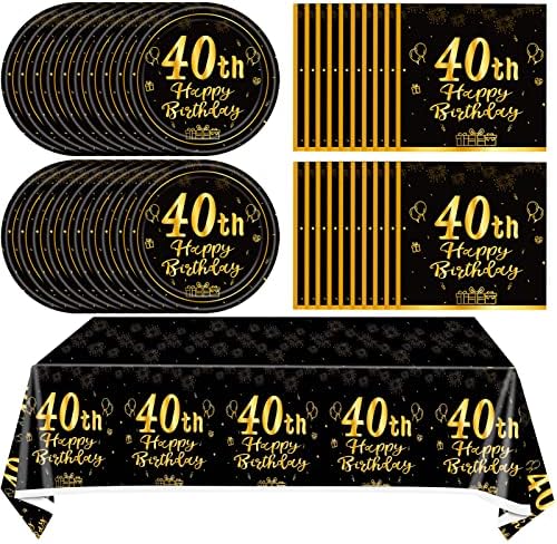 41Pcs 40th Birthday Party Decor Supplies Set
