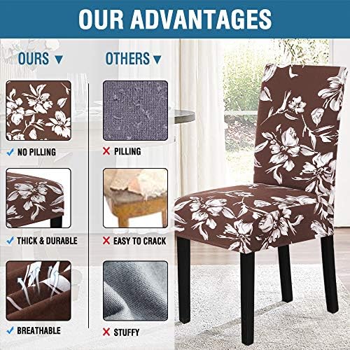 HVERSAILTEX Stretch Dining Chair Covers Set of 6