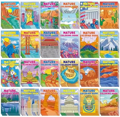 72 Pcs Landscape Coloring Book for Adults