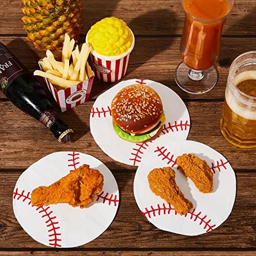 Jinei 100 Sheets Baseball Napkins 65x65 Inch